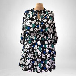 KARL LAGERFELD Paris Womens Printed Mini Fit & Flare Dress, NWT! Size 16